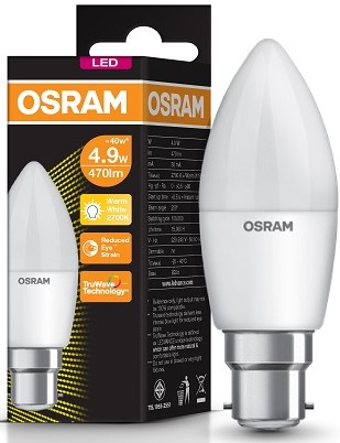 Candle light bulbs are designed to look like the flame from a candle (hence their name), and are often used when a more decorative type of light bulb is needed. Many desk lamps, chandeliers and wall lights use these light bulbs to mimic a real candle and give the lamp a vintage look.