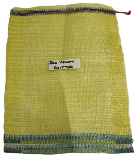 The knitted pockets are made from high-density polyethylene and are available in a large range of sizes, from 2kg to 25kg. They are also very strong and have more colours like tangerine and mandarin, available.