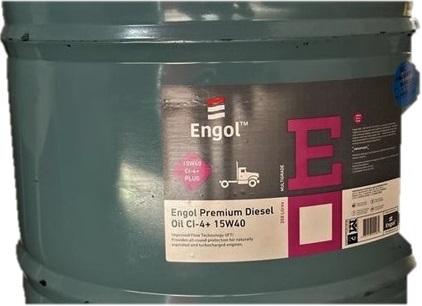 An advanced high performance multi grade oil. Provides a high level of wear protection and ensures superior cleanliness at extended drain intervals. Engol Premium Diesel Oil 15W40 CI-4+ offers excellent control over soot induced wear.