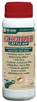 Emulsifiable concentrate - cattle dip and spray. Controls ticks, has a detaching effect. Kills lice. Controls nuisance flies, biting flies, face flies. Protects against screw-worm infestation in cattle.