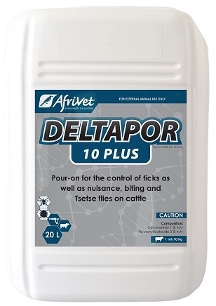 Pour-on for the control of ticks as well as nuisance, biting and Tsetse flies on cattle.