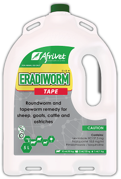 Roundworm and tapeworm remedy for sheep, goats, cattle and ostriches.