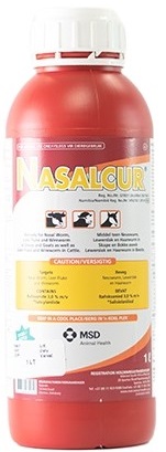 Remedy for nasal worm, liver fluke and wireworm in sheep and goats as well as liver fluke and wireworm in cattle.