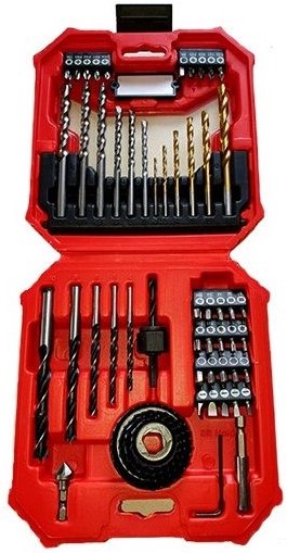 Drill titan drill & hole saw set 56pc.