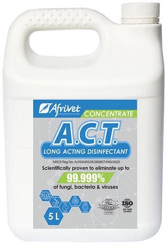 Highly effective and economic disinfectant for use in livestock facilities and environment: Farms; Poultry houses; Abattoirs; Vet practices and hand disinfectants.