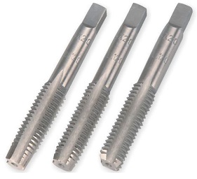 Taps are used for cutting internal threads in predetermined holes.