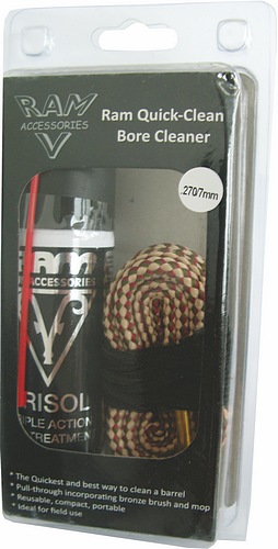 The RAM Quick-Clean Bore Cleaner - 6.5mm is a quick, three-step firearm bore cleaning kit for rifles, shotgun and pistols.