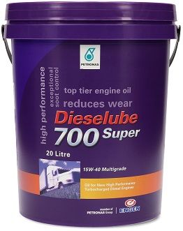 Engen Dieselube 700 Super is a synthesised high-performance SAE 15W-40 diesel multigrade oil (HPDO) designed to the unique requirement of the Southern African market. This Diesel Engine population consists of advanced American, European, and Japanese engines burning high or low sulphur diesel (depending on the area of operation). It ensures excellent control over soot induced wear, high temperature piston deposits, bore polishing, corrosion, foaming, oxidation stability and ensures superior engine cleanliness at extended drain intervals.