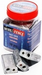 Application: The quick, joining of snapped or broken wire. Rust resistant. Joining wire together. 10 Fast Lock per packaging.