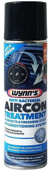 Wynn's trusted Aircon Treatment has been reformulated to kill the COVID-19 virus in your vehicles aircon system. Mould and fungi that occur in the moist, hard-to-access ducting of the air conditioning system can cause allergies and unpleasant odours which are emitted through the air-con vents. Wynn's Aircon Treatment is the easy and convenient way to remove these problems in minutes leaving the vehicle sanitized and with a fresh, pleasant scent.