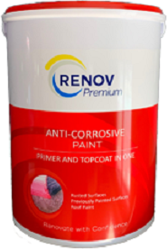 Renov ACP 28 is an anti-corrosive primer and suitable as topcoat on mild steel, previously painted metals, roof sheeting and rusted surfaces.