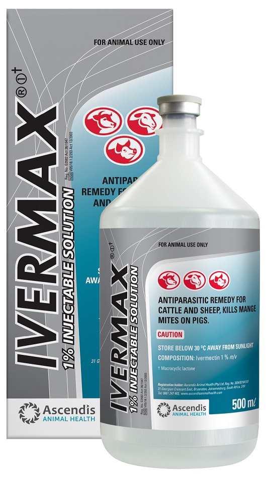 Antiparasitic remedy for cattle and sheep, kills mange mites on pigs. Cattle: For the treatment of gastrointestinal roundworms, false bruising and eyeworm. Controls sand tampans infesting cattle for up to 3 days after treatment. Kills cattle screwworms present at the time of the injection, and controls against screwworm for 2 weeks after administration. Sheep: Kills sheep scab mites, controls Australian itch mites and nasal worm.