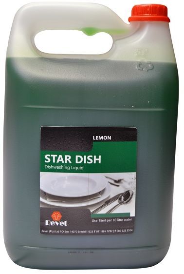 Star dish liquid soap is a concentrated detergent. Use 15ml per 10 litre water.