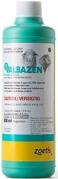 Remedy for roundworm, lungworm, milk tapeworm and liver fluke in sheep and goats. COMPOSITION: Albendazole 1,9% m/v.