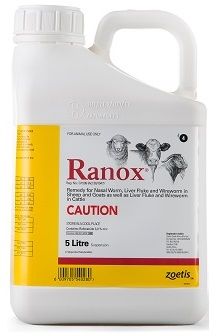 Remedy for nasal worm, liver fluke and wireworm in sheep and goats as well as liver fluke and wireworm in cattle. COMPOSITION: Rafoxanide 3,0% m/v.