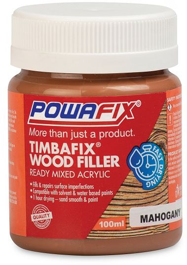 Powafix Timbafix is a wood filler ideal for filling small imperfections, blemishes, chips and indentations on timber surfaces. Timbafix provides a smooth paintable finish.