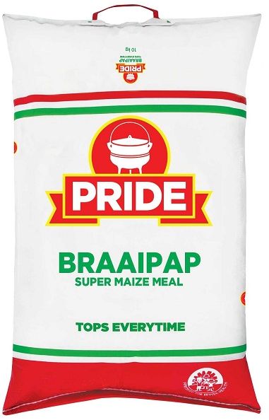 Pride Braaipap has a coarser texture than super maize meal, and is at home at large gatherings around a fire, like only South Africans know how with inyama e wosiwe or chesanyama (braaied meat), Pap, Chakalaka and smiles all round.