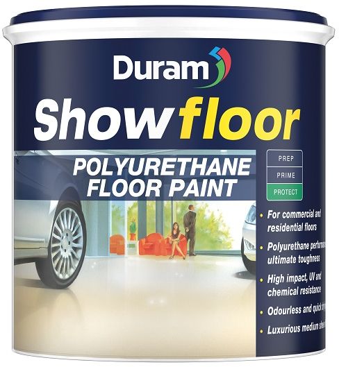 Product to be used on new or previously painted cement floors, commercial and residential floors, showrooms, light industrial floors, kitchens and restaurants, garages stoeps and patios. Polyurethane performance of twin pack epoxy systems, but in an easy, no mix formula. The product is high impact and has chemical resistance. Excellent scratch, scuff and wear resistance. Odourless and quick drying, UV and weather resistant, colourfast and non yellowing. The product has a luxurious medium sheen finish.