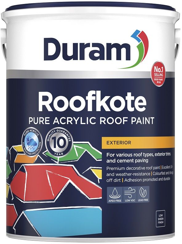 Provides joint-free seamless waterproofing, is a roof paint and protective barrier that encapsulates and extends the lifespan of your roof. Used with Duram Duramesh membrane, it withstands cracking and movement of the underlying surface. Excellent adhesion to a variety of substrates and withstands varying roof temperatures. Pure acrylic polymer waterproof coating. Exceptional flexibility and elongation > 400%. Long-term protection with a 12-year guarantee.