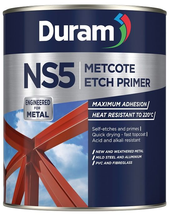 A high adhesion primer for new and weathered mild steel, stainless steel, aluminium, PVC, fibreglass, Chromadek, ZincAlume and AluZinc.