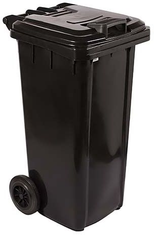 Round Refuse Bins with wheels.