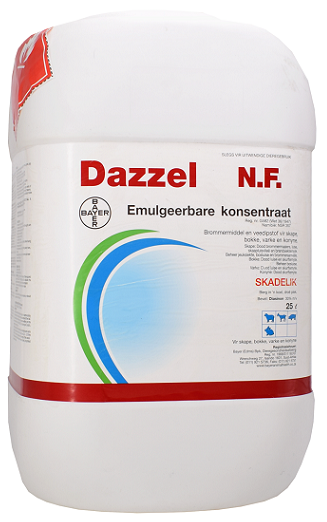 Transdermal antiparasitic blowfly remedy and livestock dip for sheep, goats, pigs and rabbits. Sheep: Kills blowfly maggots, lice, sheep, keds and sheep scab mites. Controls itch mites, ticks and blowfly strike. Goats: Controls ticks. Kills lice and mange mites. Pigs: Kills lice and mange mites. Rabbits: Kills mange mites.