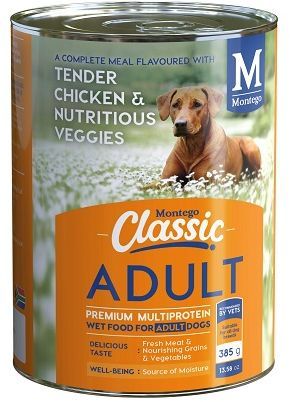 Classic Wet Food provides a complete, balanced and enticingly delicious meal, or a tasty complement to your dog's daily dry food diet. Serve on top, mixed in or on its own- however they like it! Benefits: Energy- 6% Protein / 3% Fat. Stamina- Low glycaemic formula. Well-Being- Source of moisture. Delicious Taste- Fresh meat with nourishing grains & vegetables.