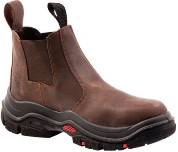 Wide fit steel toe cap complies with SANS/ISO 20345 to withstand an impact load of 200 joules. Stylish leather cut from quality buffalo leather. Leather has been tanned for softer, more comfortable feel while maintaining hard-wearing characteristics. Elastic side gussets give additional support and comfort. Pull tab is incorporated into the body of the boot to ensure strength and durability. TPU sole for durability with oil and acid resistance as well as anti-slip and anti-static properties. Shank reinforcement for support and stability. Moulded 100% wool innersole for support and comfort.