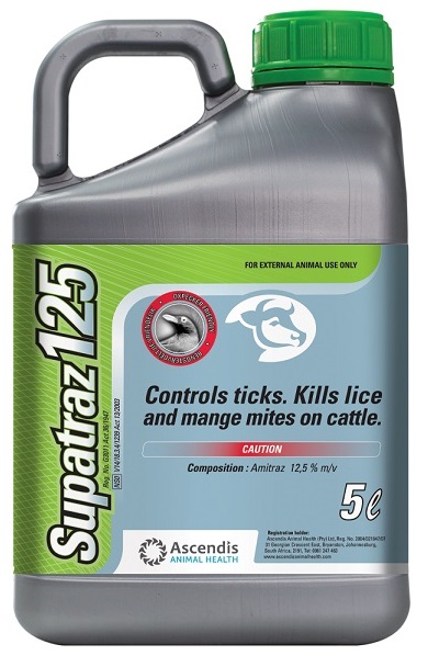 Controls ticks. Kills lice and mange mites on cattle.