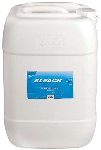 Revet Bleach is a stabilised liquid bleach. To bleach laundry use 250ml per 10 litre water. 4% when packed.
