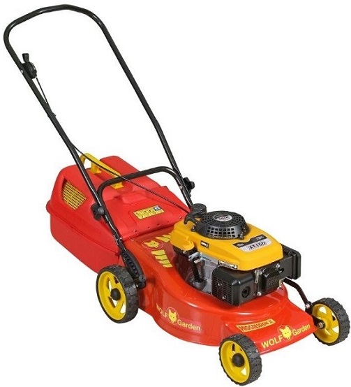 Wolf predator II petrol lawnmower. Torx VX160 4 stroke petrol engine. Cutting width 460mm.