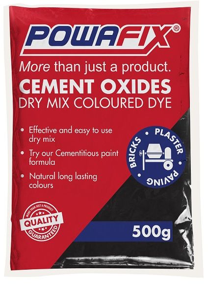 Powafix Cement Oxide is a coloured organic oxide for colouring various cement based products and mixes.