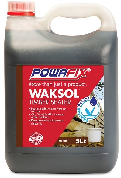 Powafix Waksol is a solvent and wax based timber sealer with excellent water repelling properties.