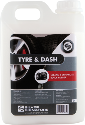 Tyre & dash is a solvent-based silicone solution.