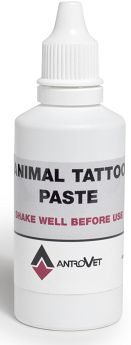 Black tattoo paste ink.