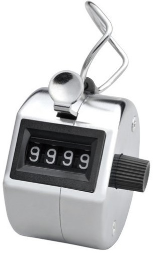 A hand held counter for livestock.