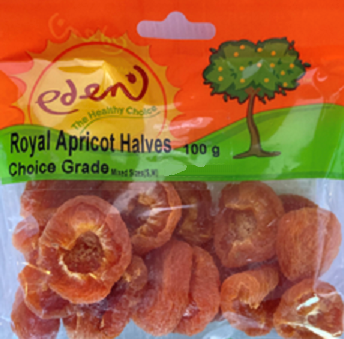 South African apricots, dried and cut in half.