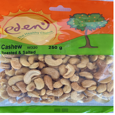 Cashew nuts with vegetable oil, palm fruit, salt and antioxidant TBHQ.