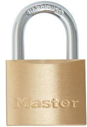 Master lock economy padlock 40mm solid brass 4 pack keyed alike & includes 2 keys.