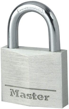 Master lock padlock 40mm solid aluminium & includes 2 keys.