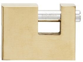 Security iron padlock 60mm square padlock brass epoxy coated & includes 2 keys.