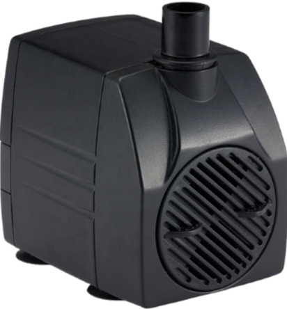 500 L/H Pond & Fountain Pump This premium model pump is designed to maintain your pond or fountain at one optimal desire. Tried and tested by South Africans for more than 15 years  quality guaranteed! Extra adaptor fittings inside the box: 8mm & 12mm Litres per hour: 500L/h Maximum head height: 1.10m Cable length: 1.5m Plug: 2 core plug and cable Watts: 8w ECO DESIGN APPLICATIONS: Multi-purpose submersible pumps can be used in ponds & water features for water circulation, filtration, and fountain or as general utility pumps. S.A.B.S (NRCS) Certificates of compliance No-Fuss 3 Year Warranty Burn Out Warranty 3 core cable and factory fitted 3 pin plug Eco friendly Efficient power consumption FEATURES: Long Life Impeller with spares readily available on Take A Lot. Continuous Duty Adjustable Flow Rate  to allow less water than the maximum to be pumped, should this be required.