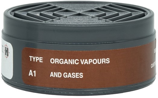 The Hazmat A1 is a light weight clip-in hazmat mask cartridge that protects against organic and inorganic vapours. This cartridge is suitable for half and full hazmat face masks.