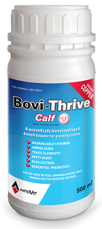 Bovi-Thrive Calf is a concentrated liquid complementary feeding stuff.