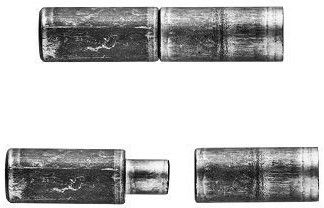 Bullet hinges 100mmx16mm mild steel self colour.