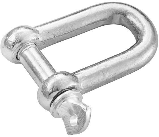 D Shackle 13mm mild steel electro galvanised.