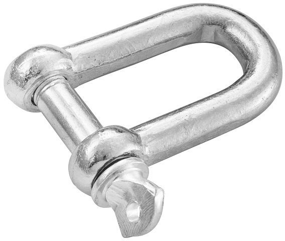 D Shackle 10mm mild steel electro galvanised.