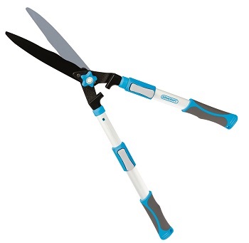 Telescopic aluminium handle with soft grips for greater reach and more leverage.