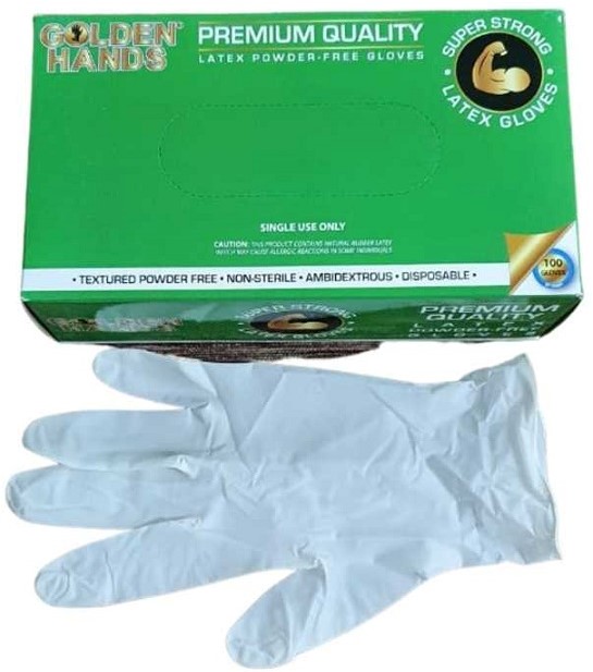 Medical examination gloves used for medical procedures to protect both patient and medical staff from cross-contamination.