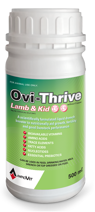 Ovi-Thrive Lamb & Kids is a liquid drench booster.